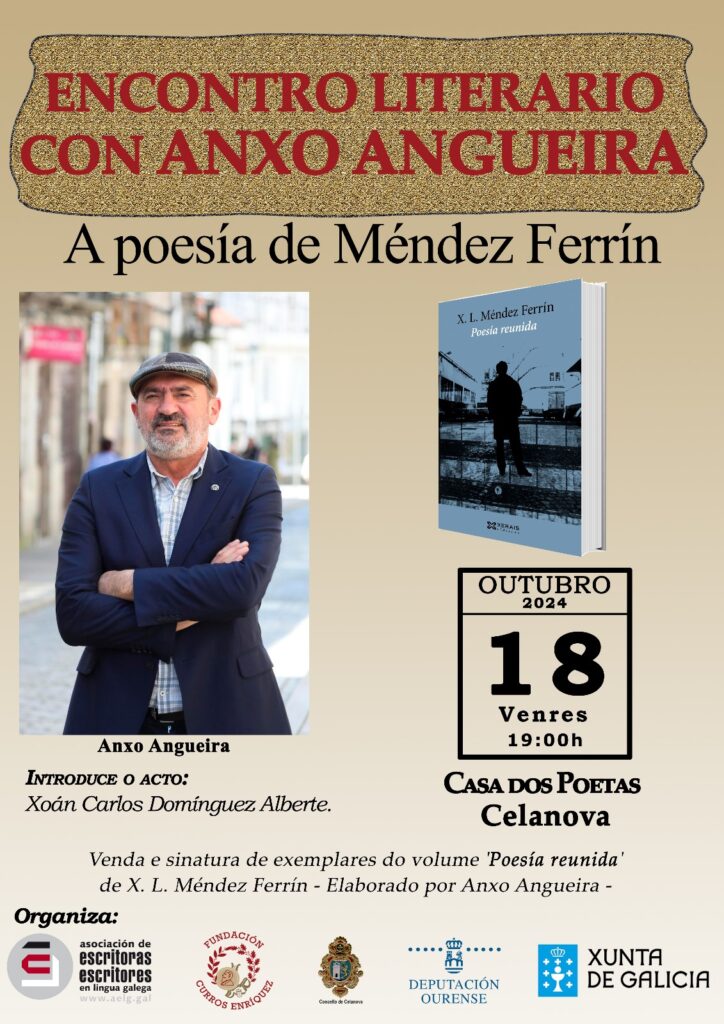 Encontro literario con Anxo Angueira. A poesía de Méndez Ferrín.