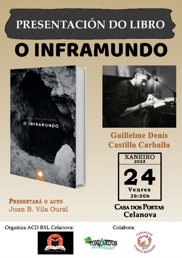 Presentación libro O INFRAMUNDO de Guillelme Denís Castillo Carballa.