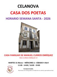 Horarios Semana Santa Celanova 2026