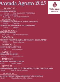 Actividades culturais en Celanova – Agosto