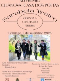 Entrega do XLI PREMIO CELANOVA, CASA DOS POETAS a Sarabela Teatro