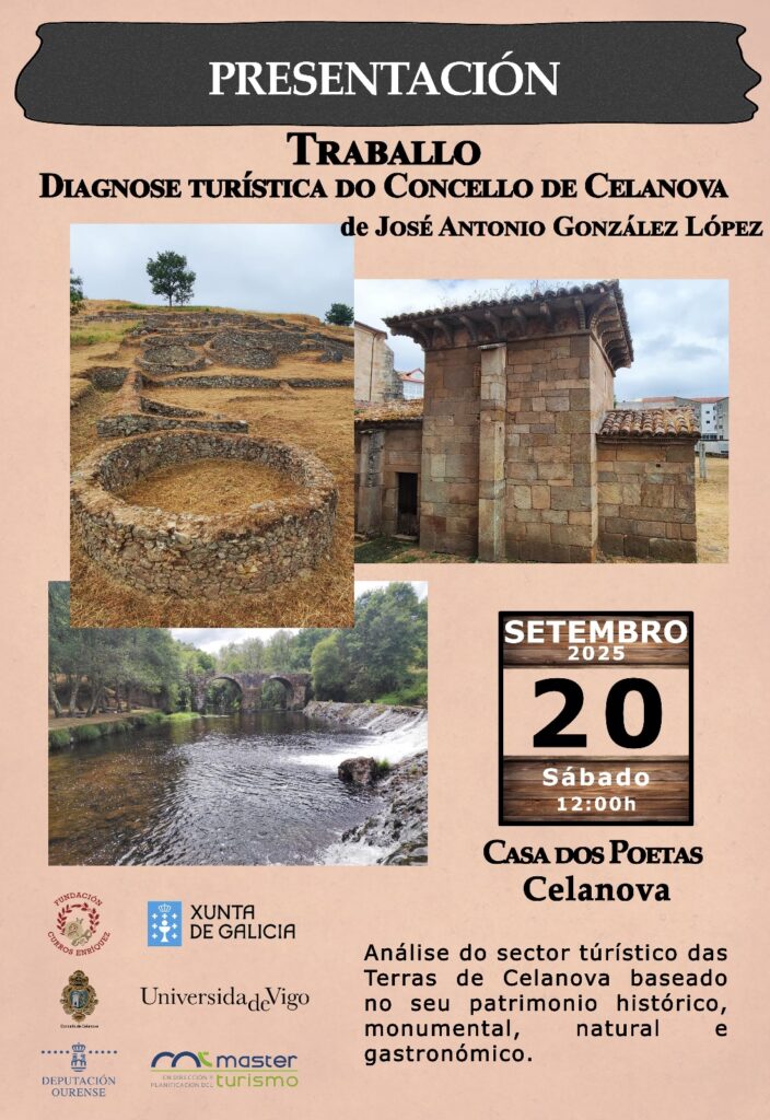 Presentación do traballo DIAGNOSE TURÍSTICA DO CONCELLO DE CELANOVA de José Antonio González López